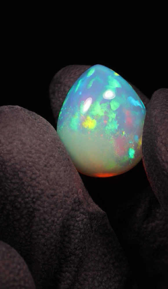 6.80ct Natural Ethiopian Teardrop Cabochon