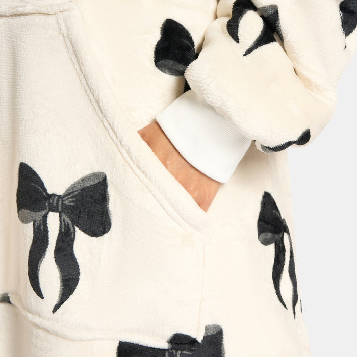 Adults Bow Print Hoodie Blanket π¬π§