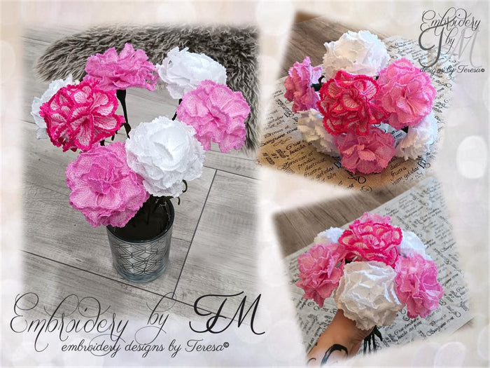 Carnation FSL/4x4 hoop/two variations