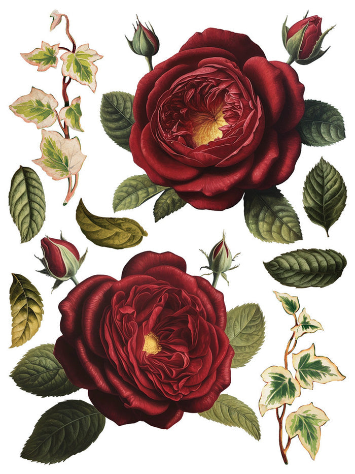 Collage de Fleurs, Transfer by IOD, Iron Orchid Designs