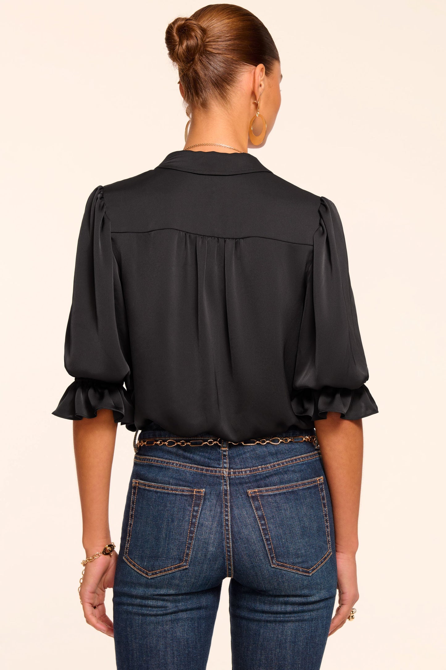 Dina Button Down Bodysuit | BLACK