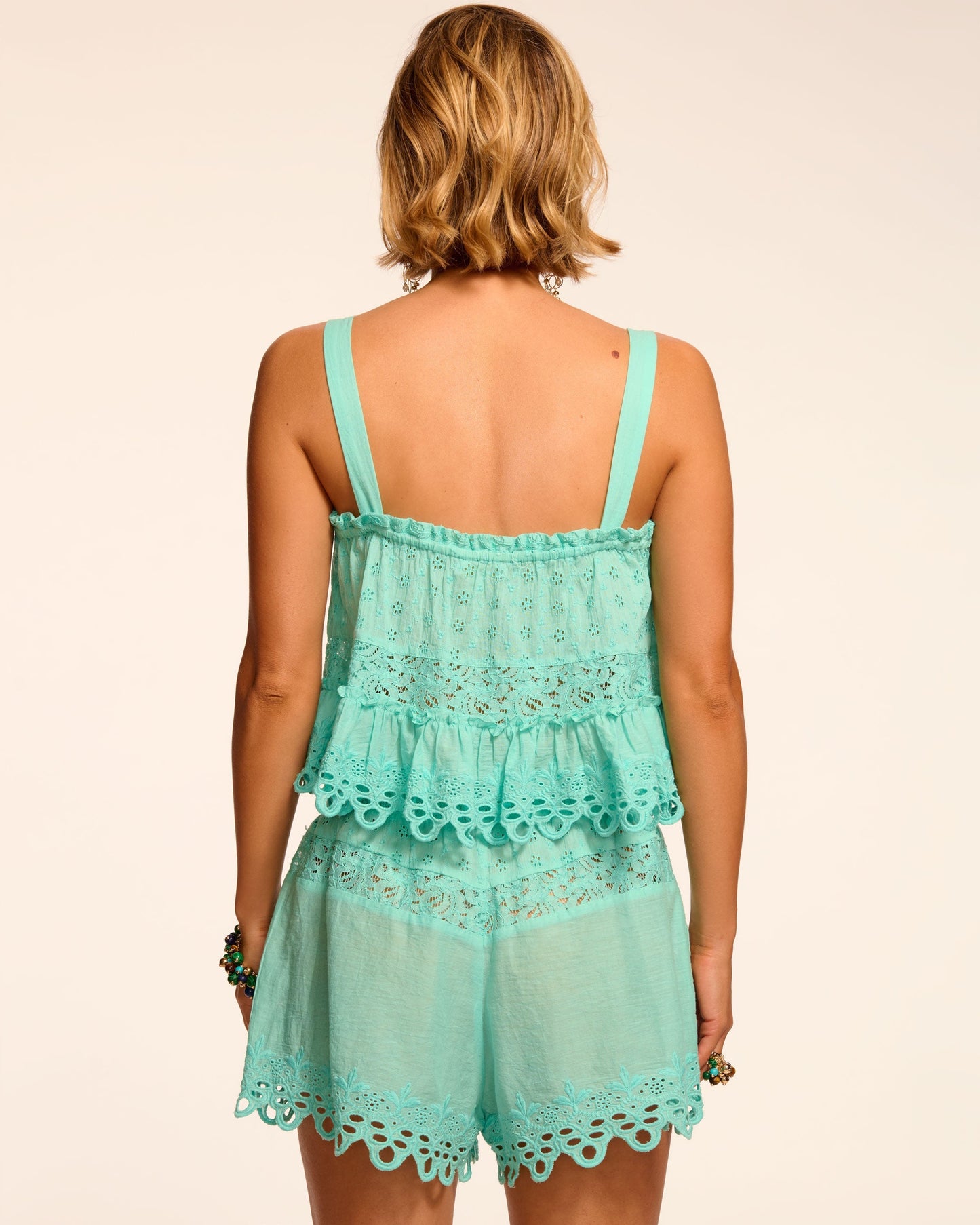 Amina Cotton Eyelet Coverup Top