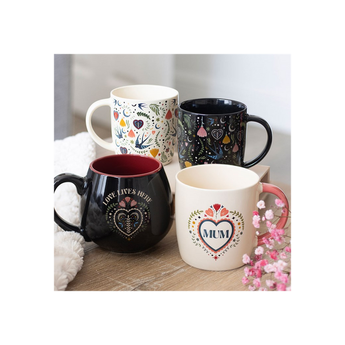Cream Midnight Bloom Print Mug ๐ฌ๐ง