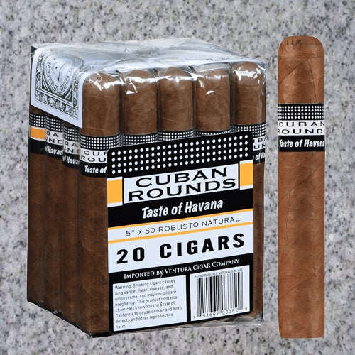 CUBAN ROUNDS ROBUSTO NATURAL (5" x 50)