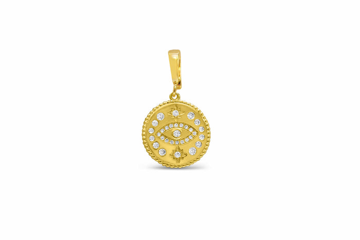 Evil Eye Disc Clip-on Charm