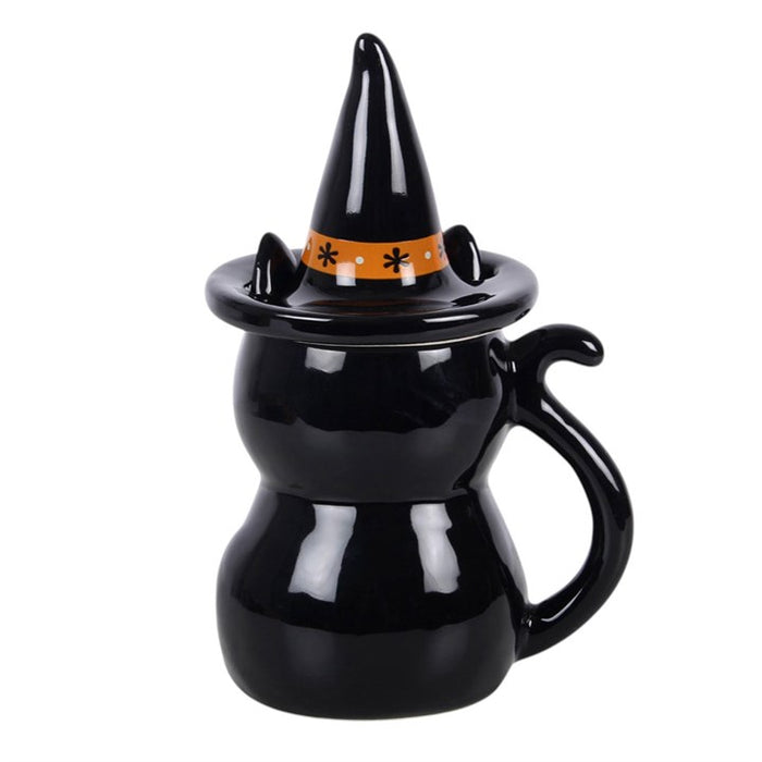 Frightful Folk Black Cat Lidded Mug 🇬🇧