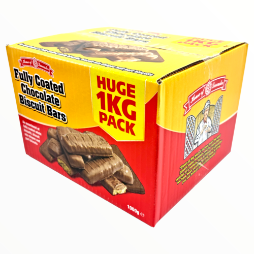 Fully Coated Chocolate Biscuit Bars 1kg Box π¬π§