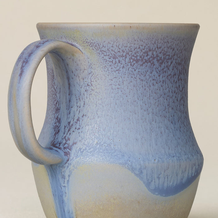 Close-up details of hand-thrown mug by Rookwood