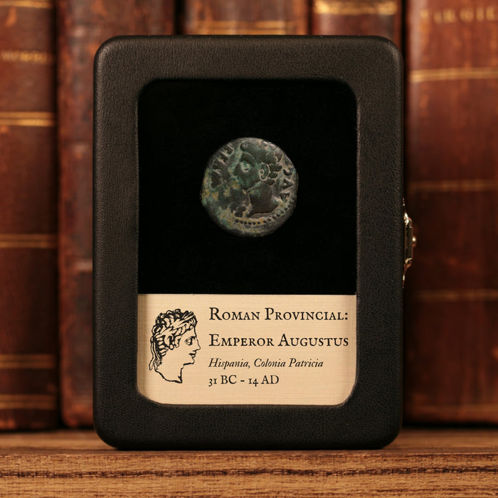 Hispania, Emperor Augustus (First Roman Emperor), AE Unit, Colonia Patricia - 31 BCE to 14 CE - Roman Provinces