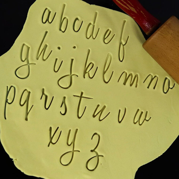 Honey Cursive Letter Cookie Stamps Set Letters/ Numbers/ Shapes Cookie Cutter Lady