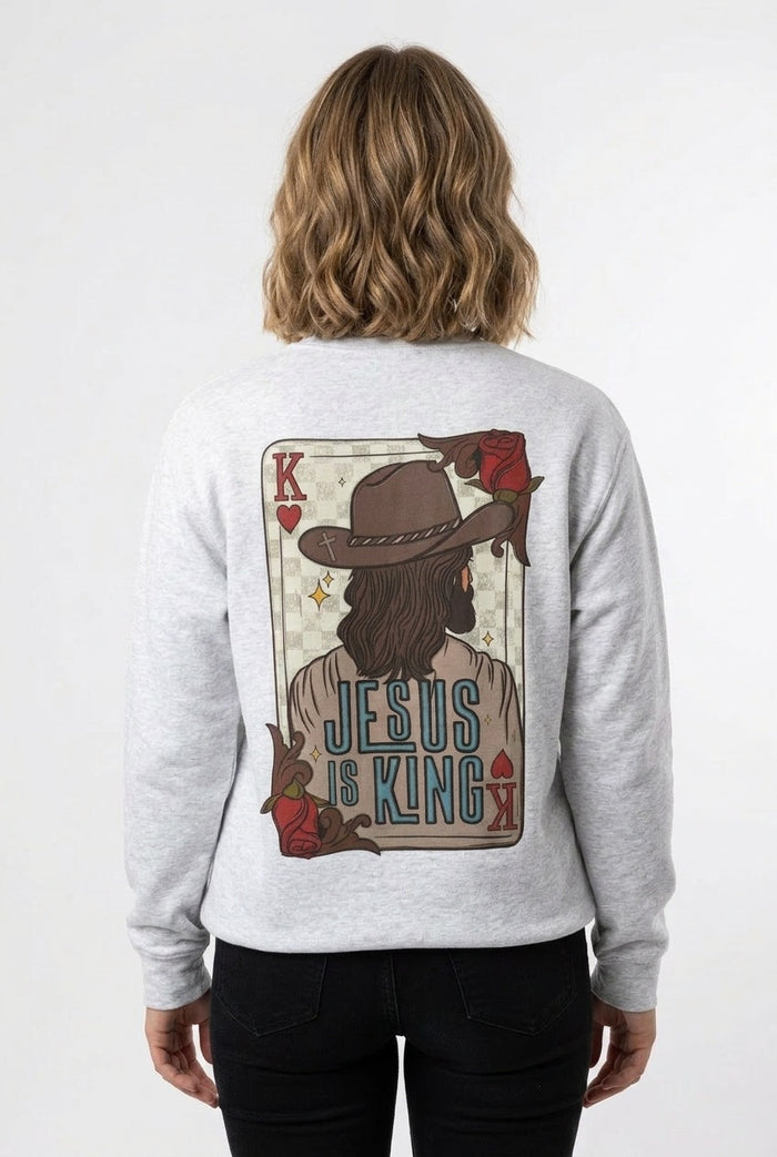 Jesus is king graphic sweater