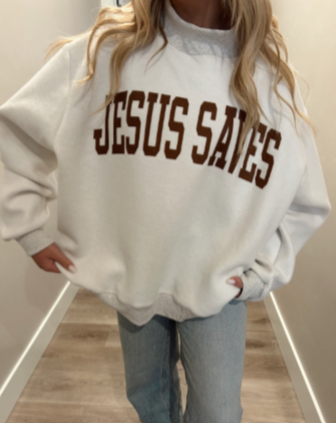 Jesus Saves / Cross Reversible Sweater