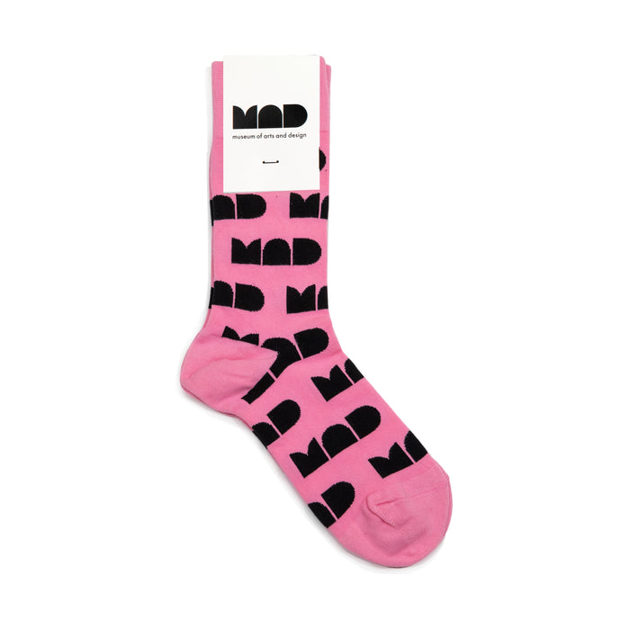 MAD Crew Socks - Pink & Black
