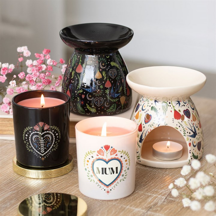 Mum Folk Heart French Tulip Candle 🇬🇧