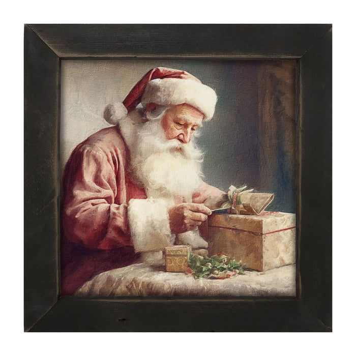 Old world Santa with gift