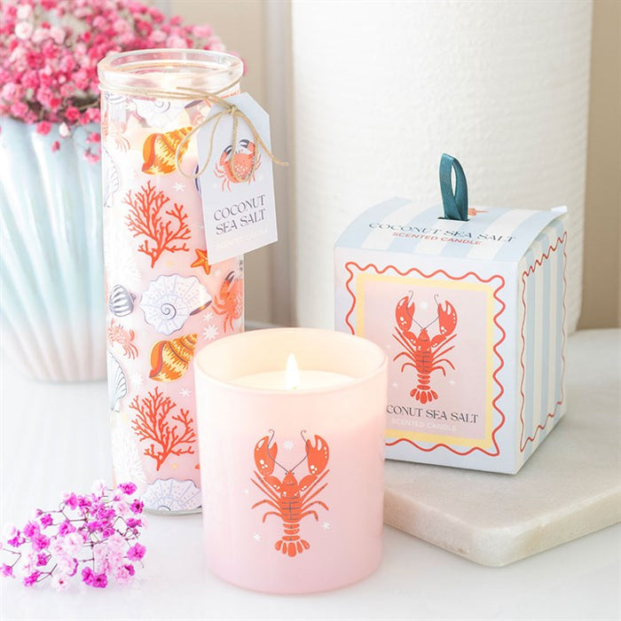 Pastel Shell Print Coconut & Sea Salt Tube Candle 🇬🇧