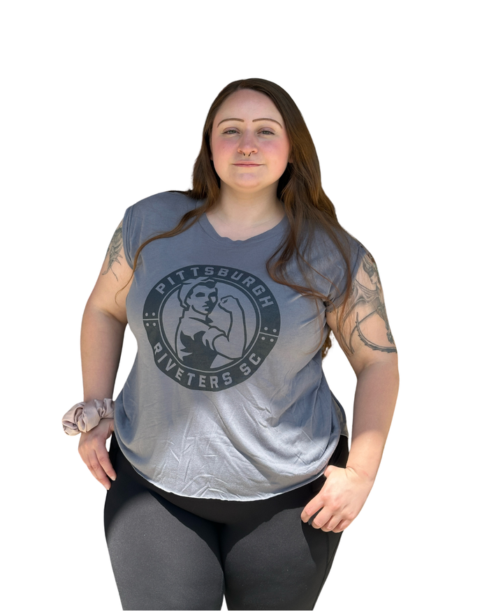 Riveters Women's Flowy Tank Tee - Storm