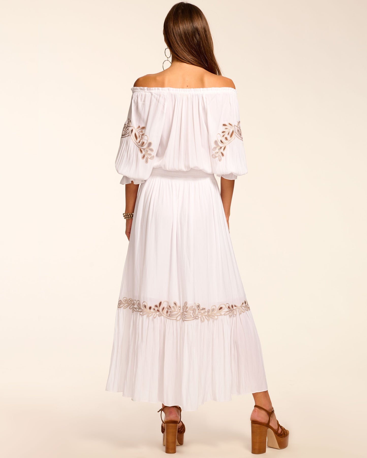 Alex Smocked Off-The-Shoulder Maxi Dress