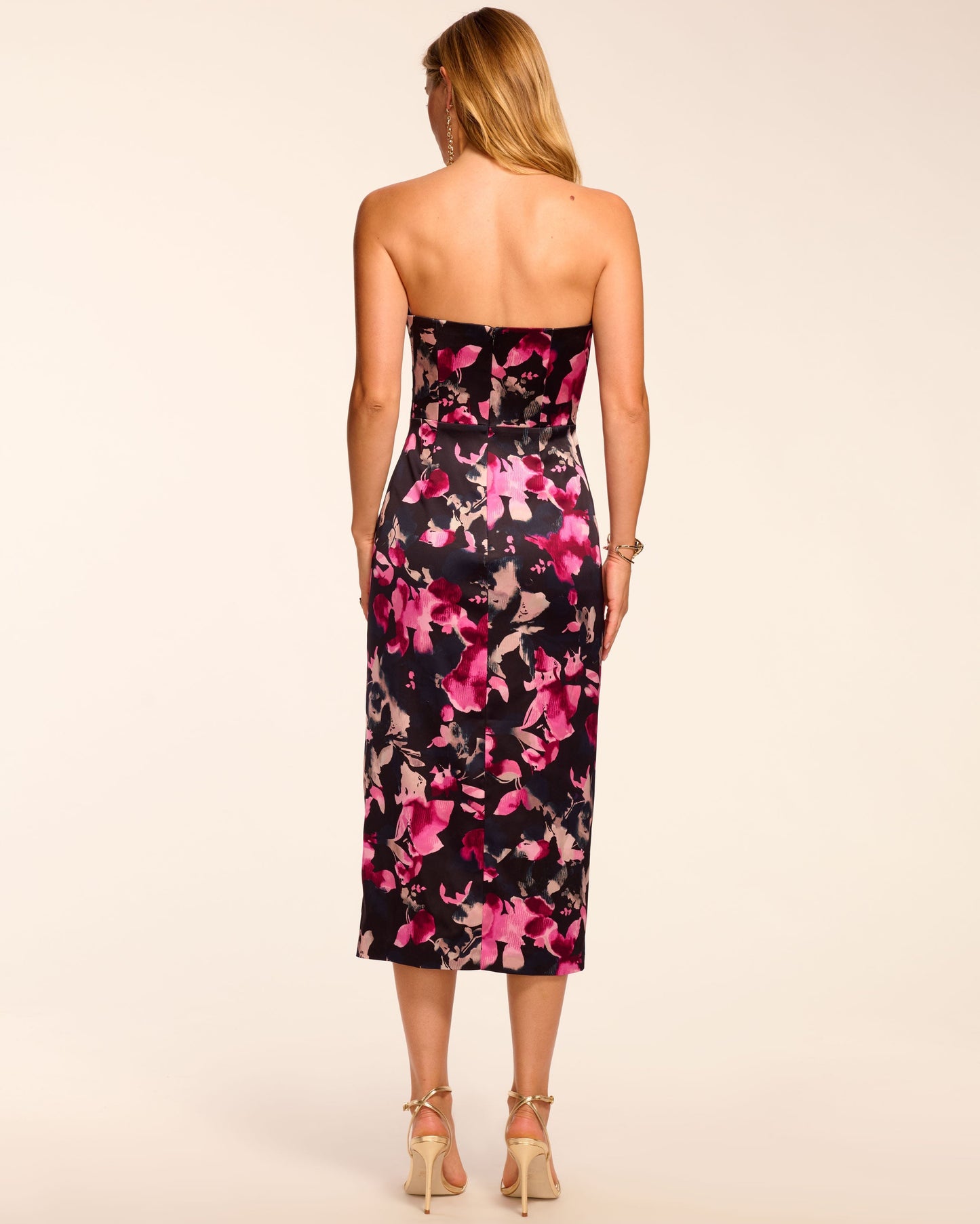 Dory Strapless Ruched Midi Dress