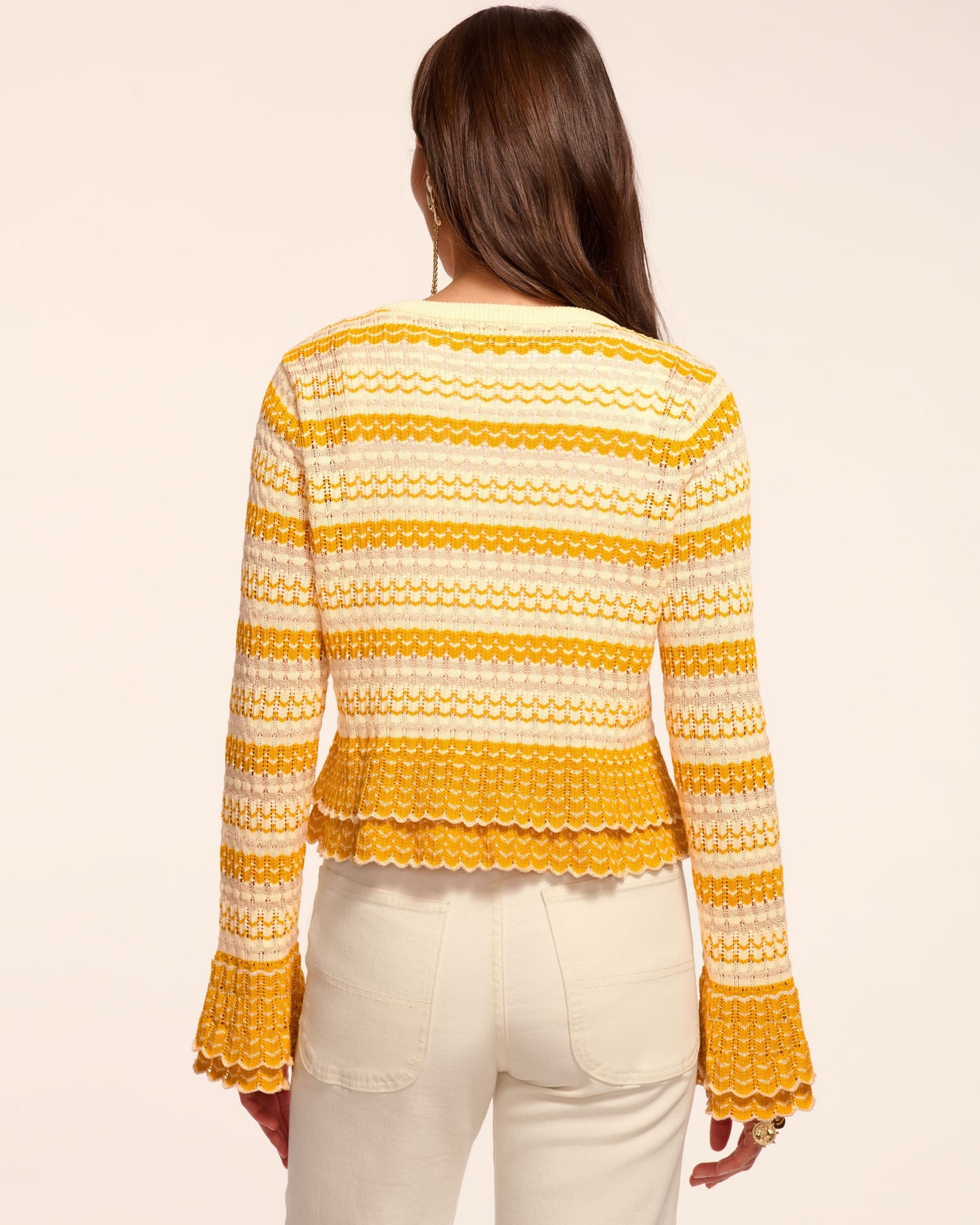 Brit Ruffled Cardigan Sweater