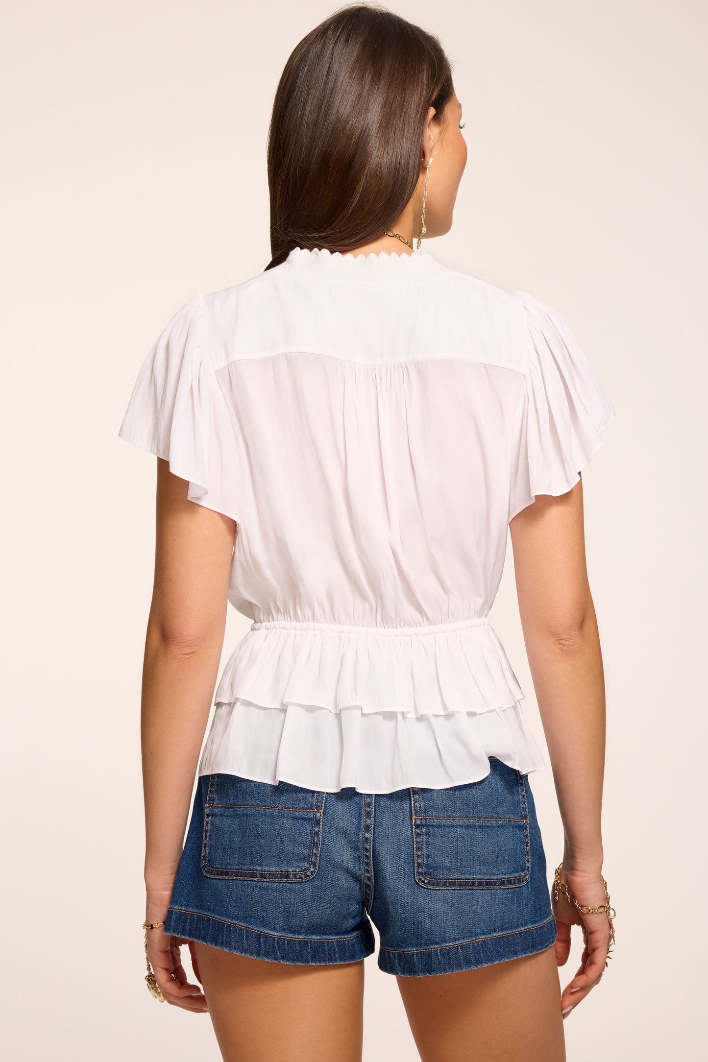 Emberly Embellished Short Sleeve Top