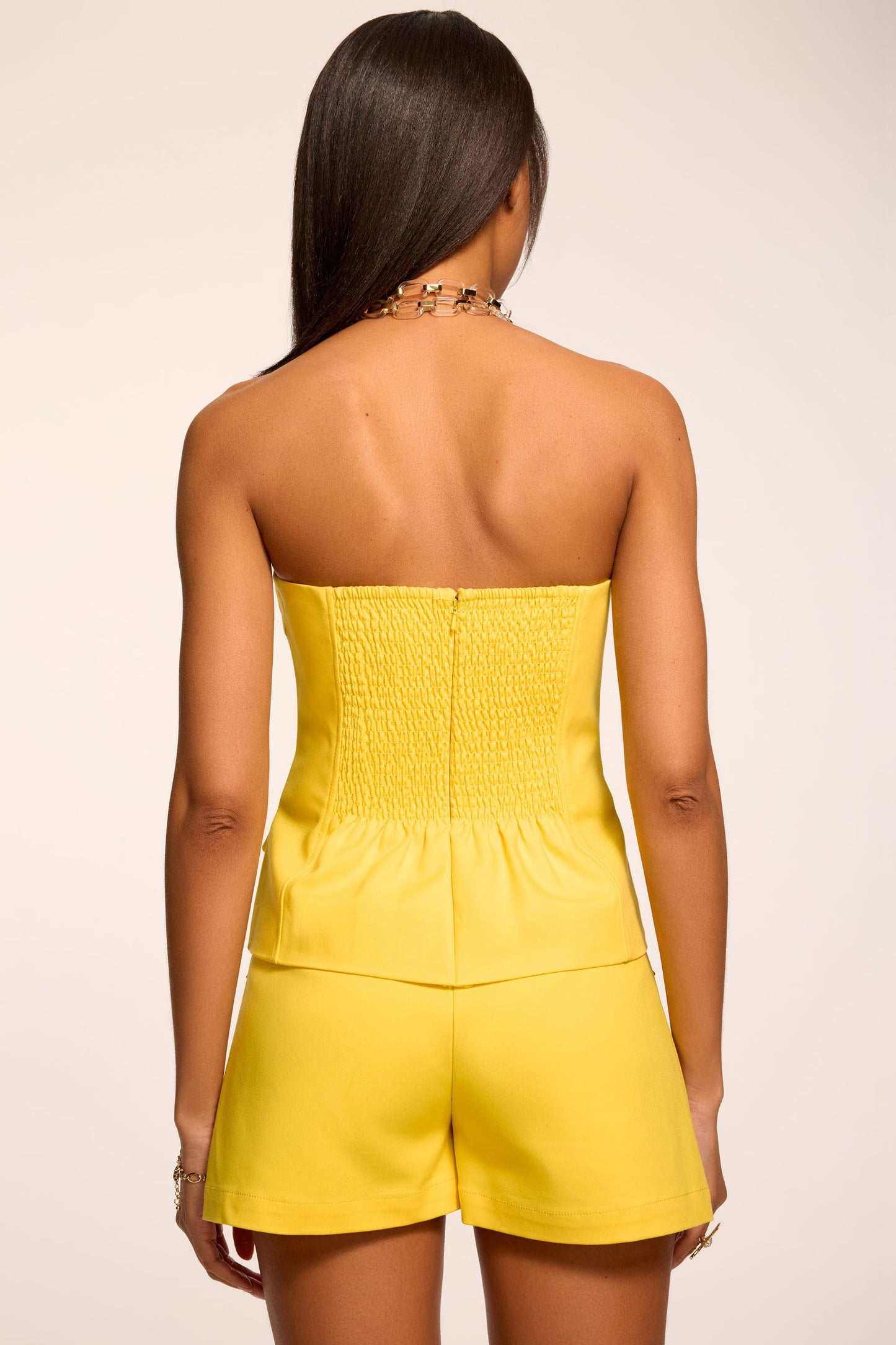 Eva Cotton Tailored Strapless Top