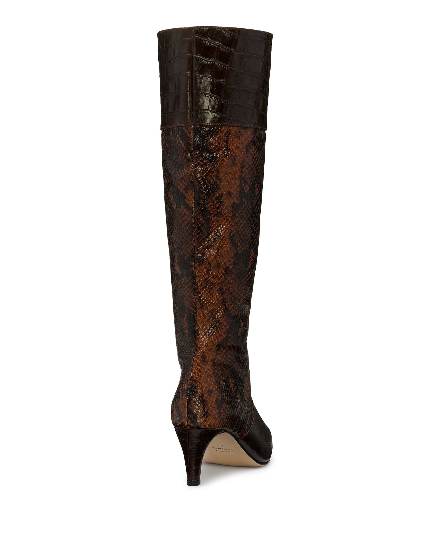 Cassie Heeled Boots | BROWN SNAKE