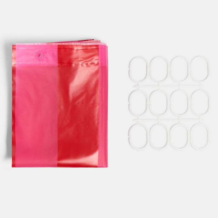 Striped Shower Curtain - Pink 🇬🇧