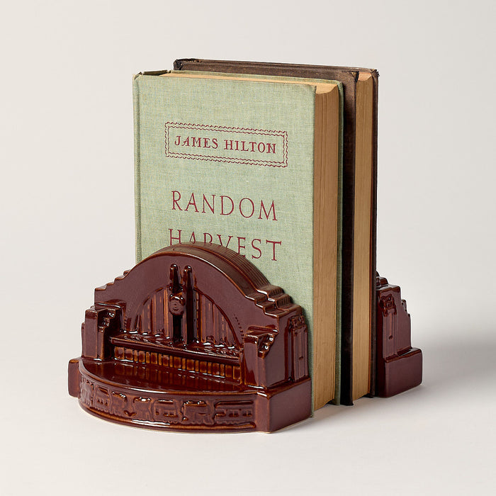 Union Terminal Bookend Set, Burnt Umber