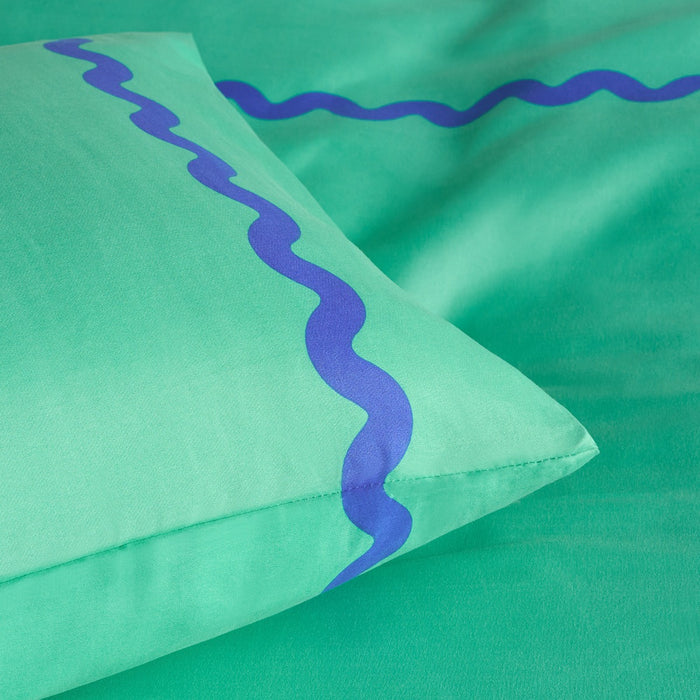 Wave Edge Duvet Set - Green/Blue 🇬🇧