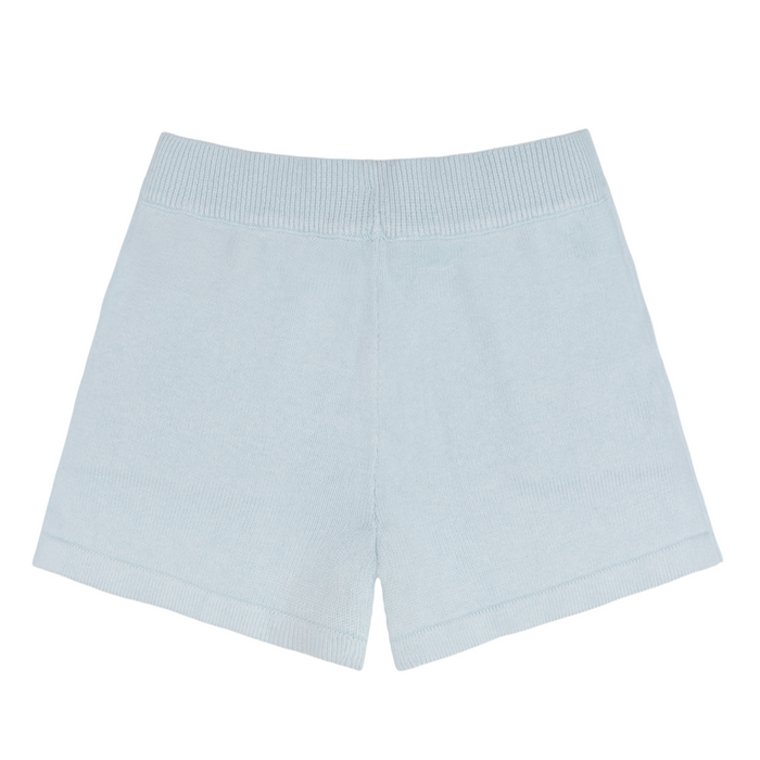 women's light blue knit short