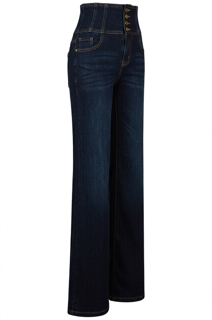 Vegas Wide Leg Denim Jean (Dark Denim)