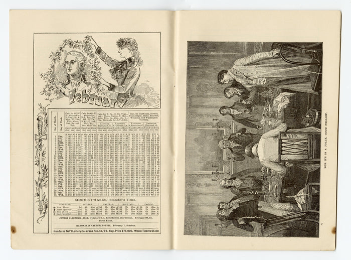 1894 Victorian CAPITAL IllUSTRATED ALMANAC, Federal Government, Congress