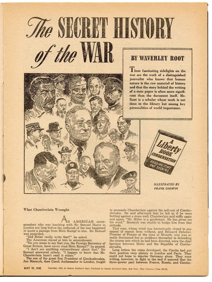 1945 Liberty Magazine, Honorable Service Button, WWII, May Edition