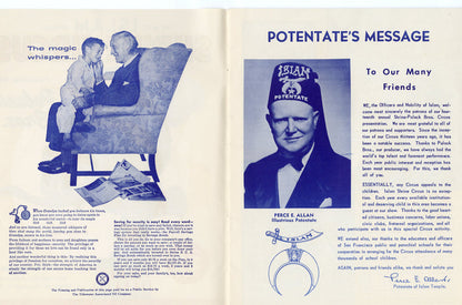 1954 ISLAM SHRINE CIRCUS Souvenir Program, Magazine, San Francisco