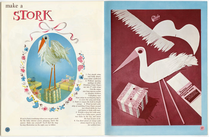 1960's Dennison Parties for the Bride Wedding Idea Book, Paper Crafts