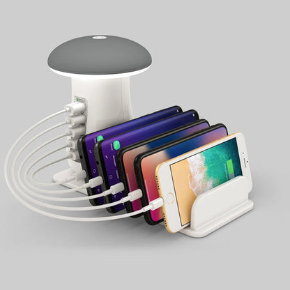 2 In 1 Multifunction Mushroom Lamp LED Lamp Holder USB Charger Home Office Supplies 🇨🇳