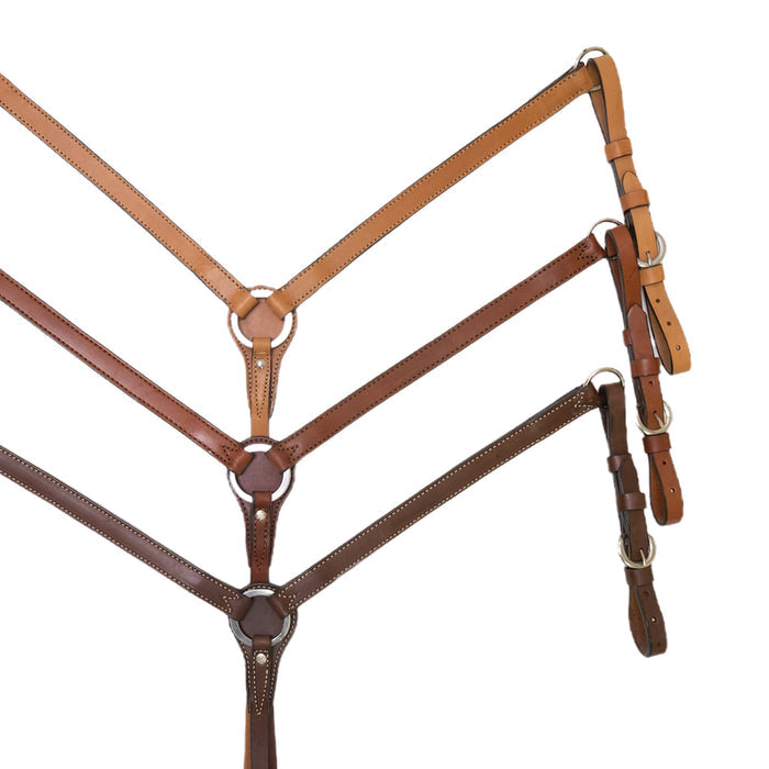 3014 1" Breast collar in golden, toast, or chocolate leather