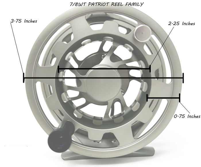 7/8wt - The Patriot Reel Flat Gunmetal w/ Line