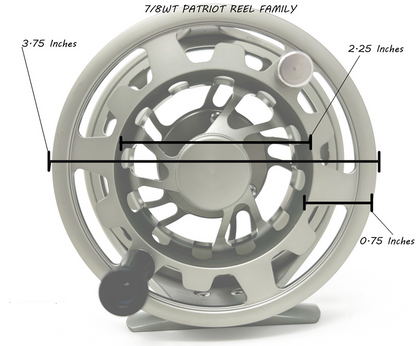 7/8wt - The Patriot Reel Flat Gunmetal w/ Line