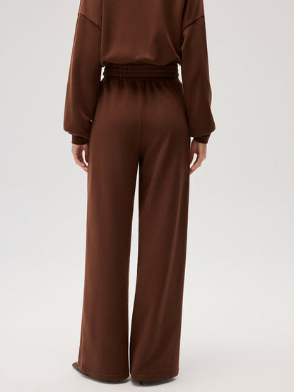 Elastic-Waist Straight-Leg Sweatpants