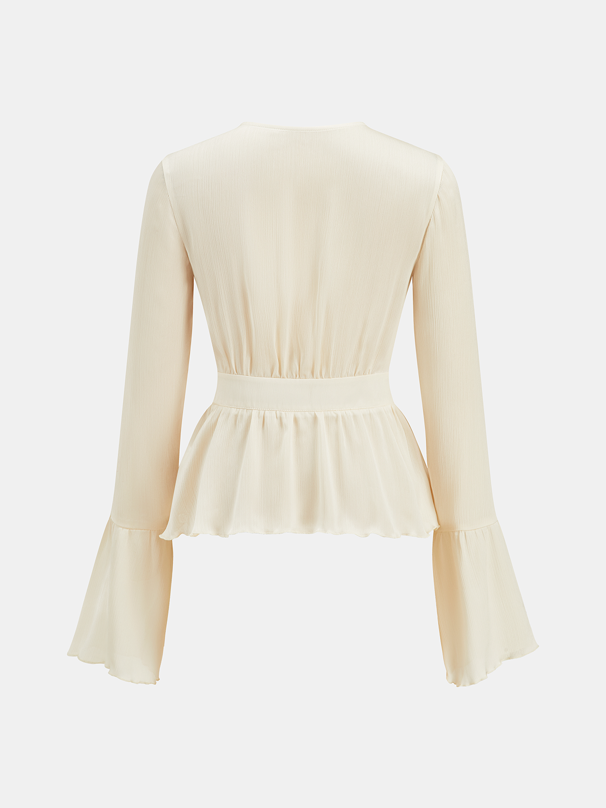 Sheer Textured Peplum Blouse