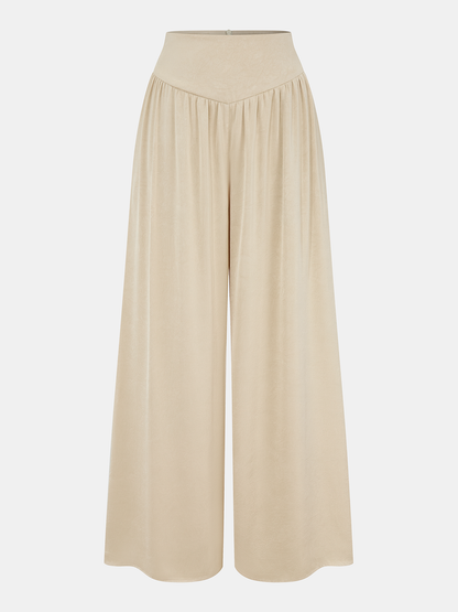 Sleeveless Tie-Waist Top & Wide-Leg Pants Set