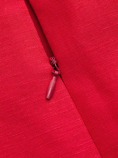 One Shoulder Linen Blend Belted Top