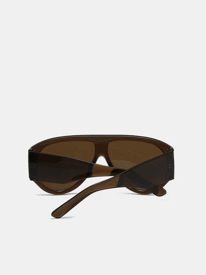 Trendy Oversized Shield Sunglasses