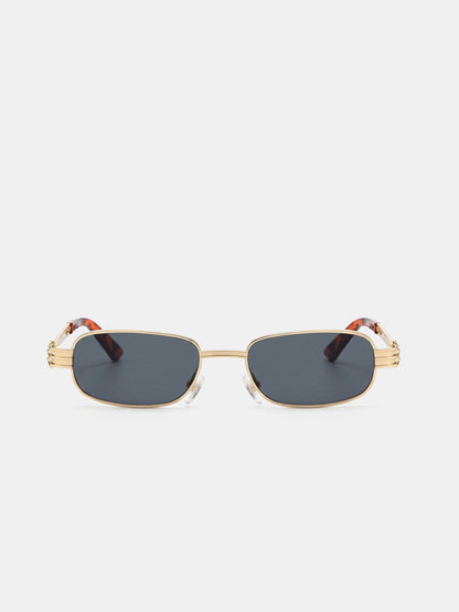 Retro Rectangular Metal Frame Sunglasses