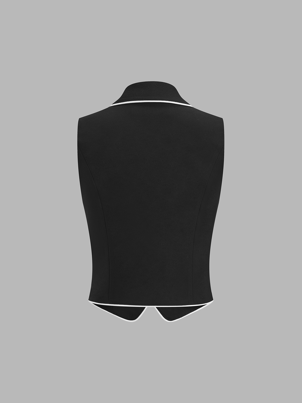 Contrast Piping Blazer Vest & Pants Set
