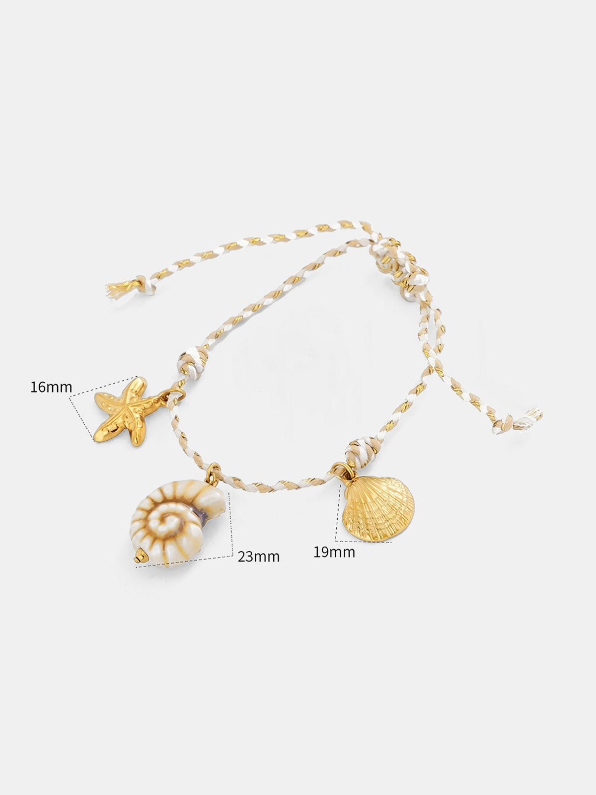 Ocean Starfish Shell Braided Bracelet