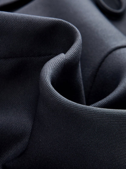 Lapel Halter Tie Front Vest
