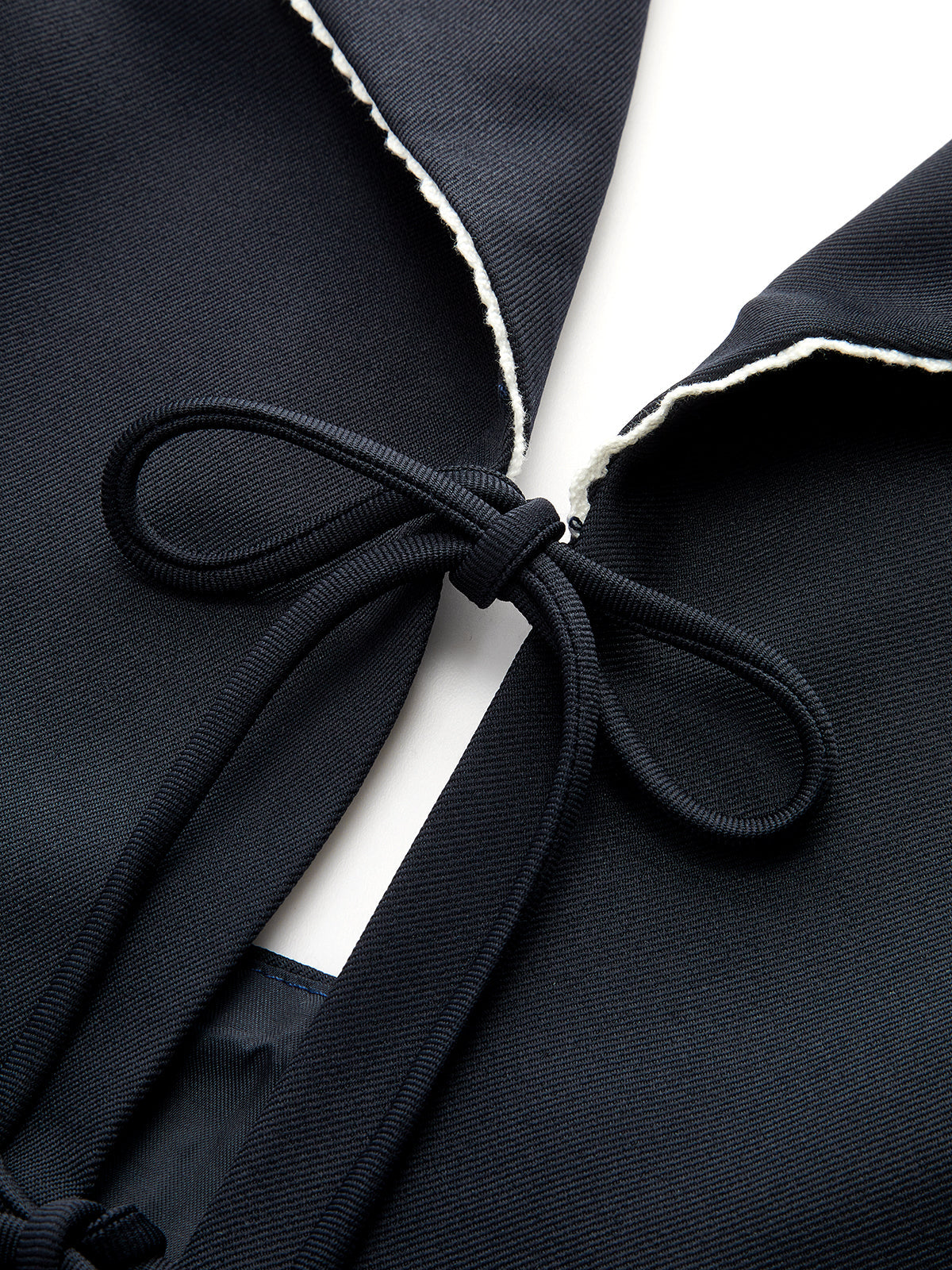 Lapel Halter Tie Front Vest